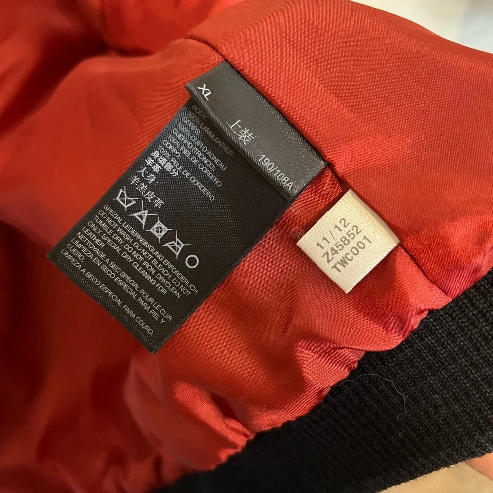 Vintage Adidas SLVR Perforated Lamb Leather Bomber Jacket - Picture 9 of 9